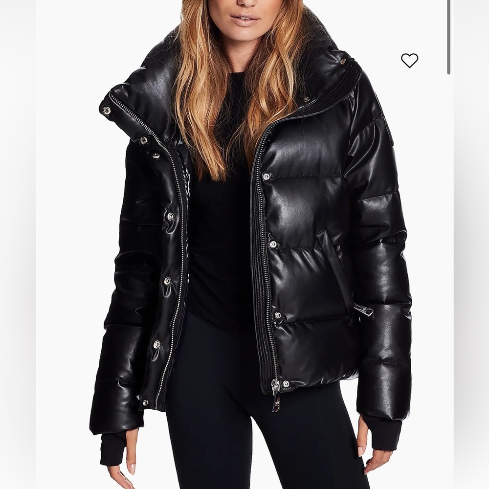 SAM. Isabel Vegan Leather Down Puffer Jacket